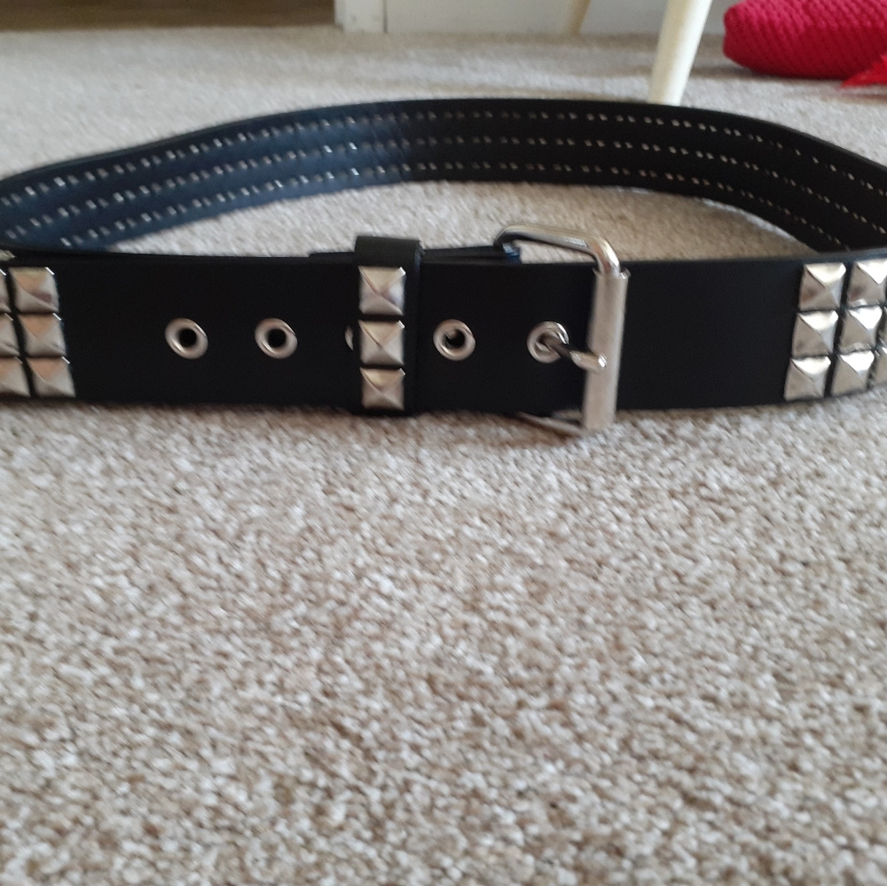 Black studded belt
